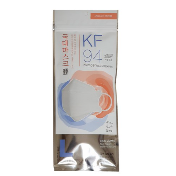 NEW Packaging![KOREA Mask]KF94 Kukdae Large(5pcs/bag)-Trifold